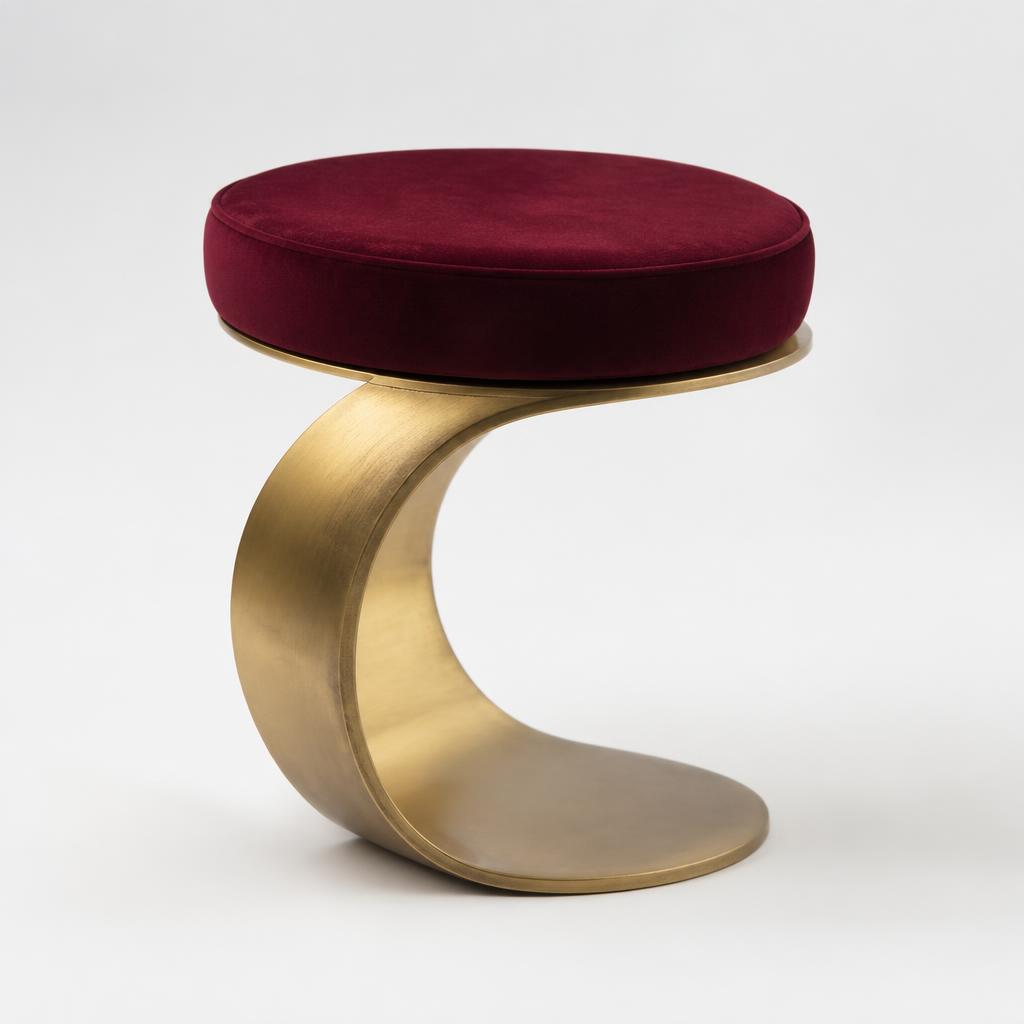 Brass Arc Stool